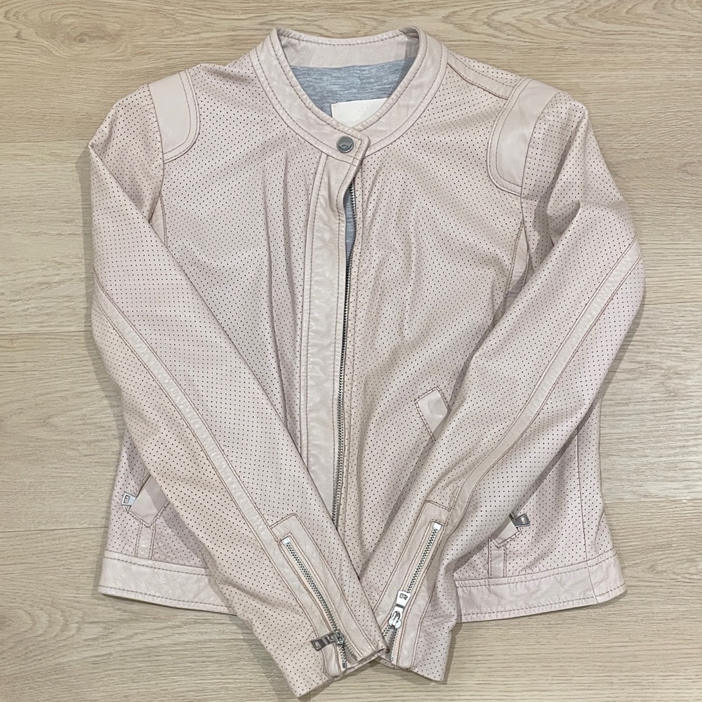 Rebecca Taylor Light Pink Leather Jacket